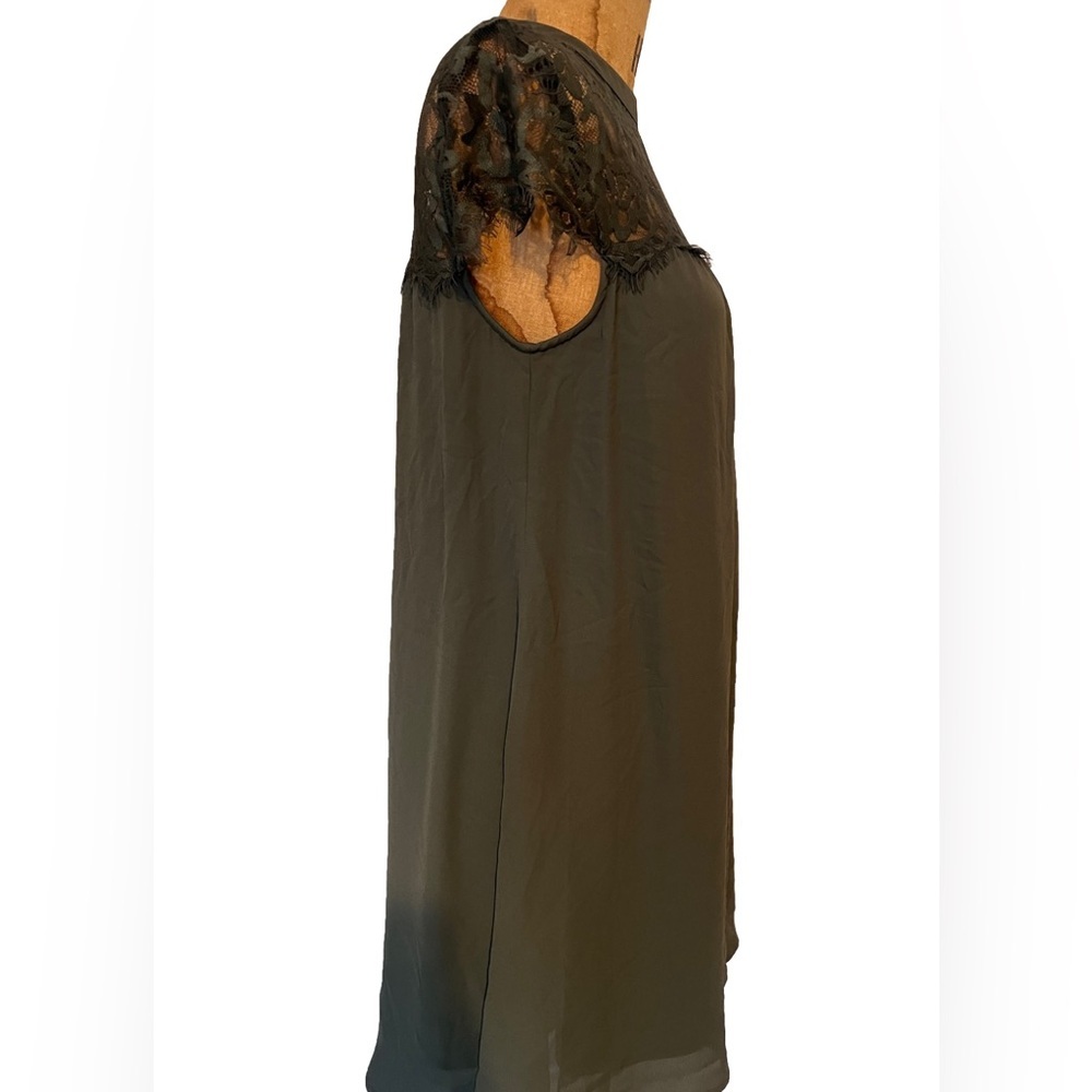 NWOT Decree Green Lace Cap Sleeve Babydoll Dress M - Picture 4 of 9